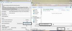 Salvar clave privada.